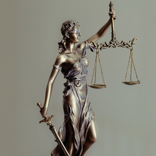 Figure of Justice holding the scales of justice